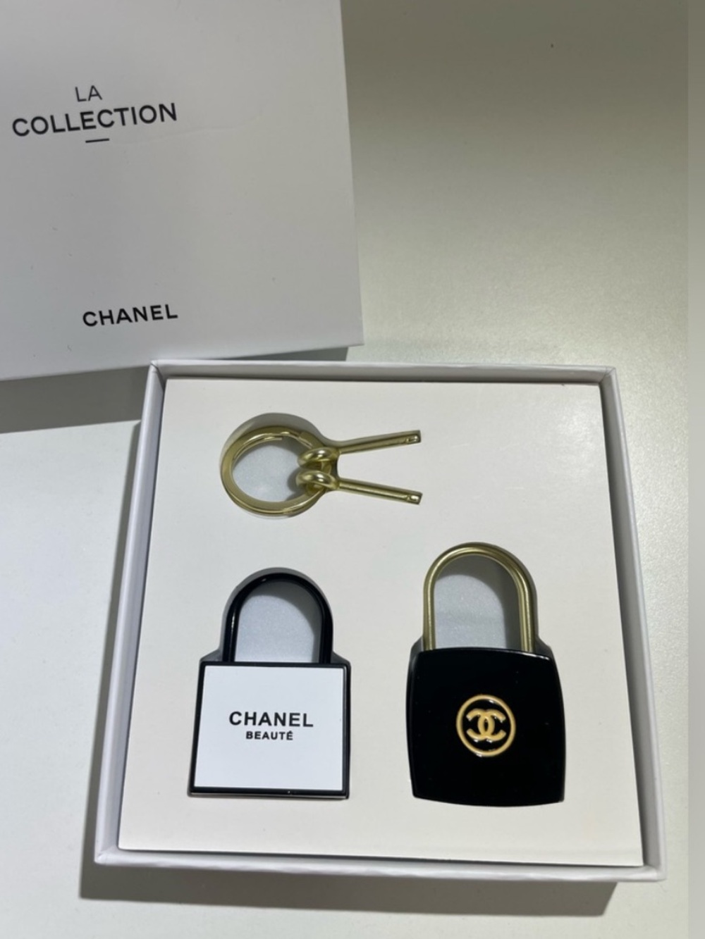 Chanel beauty gift lock and key set